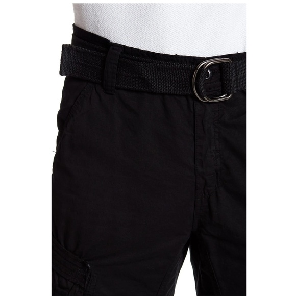 X-Ray Jeans Men's Belted 18" Long Cargo Shorts With Draw Cord - Picture 5 of 16